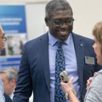 Dean Ogundipe talking during reception 7